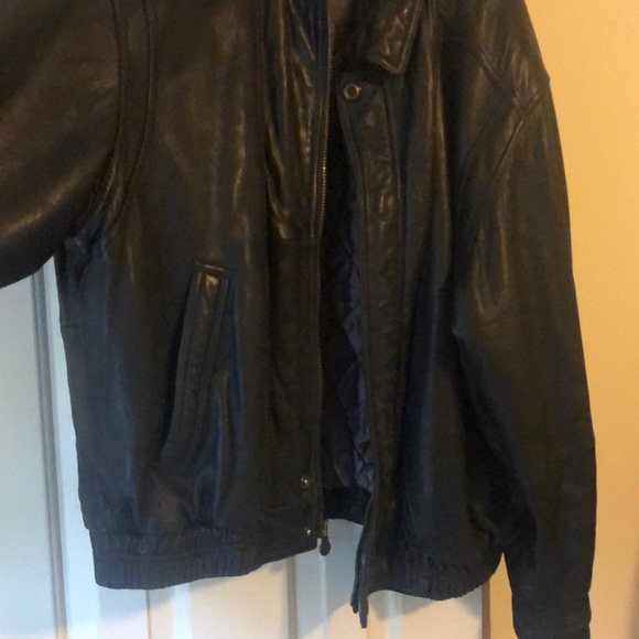 Perry Ellis | Genuine leather jacket XL - Picture 3 of 5